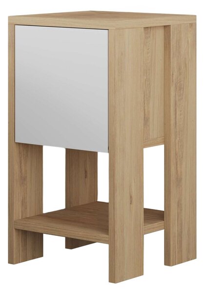 Hanah Home Nightstand Sapphire Oak White Ema - Sapphire Oak, White