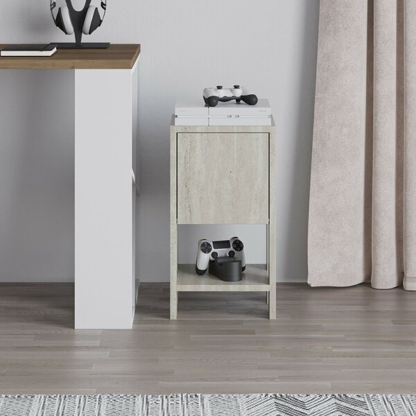Hanah Home Nightstand Travertine Ema - Travertine