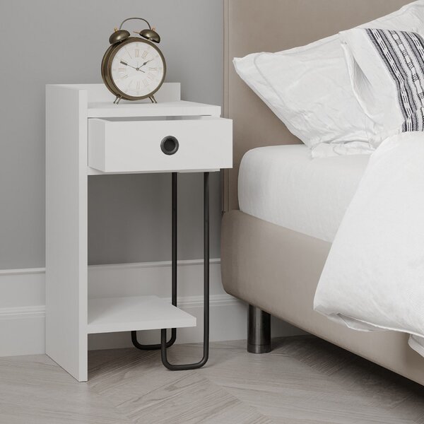 Hanah Home Nightstand White Sirius Left - White v2