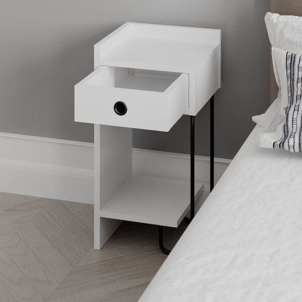 Hanah Home Nightstand White Sirius Left - White v2