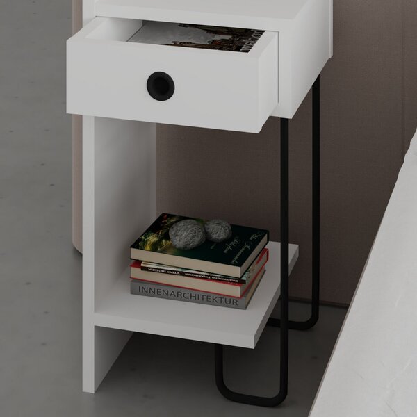Hanah Home Nightstand White Sirius Left - White v2