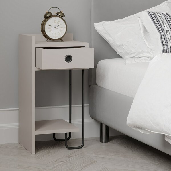 Hanah Home Nightstand Light Mocha Sirius Left - Mocha