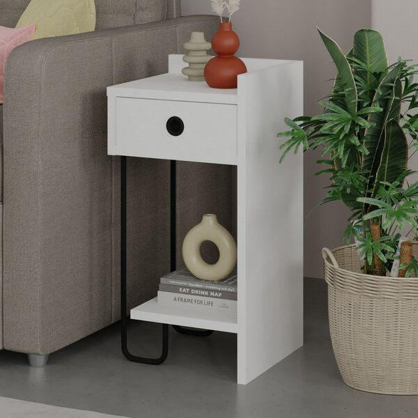 Hanah Home Nightstand White Sirius Right - White