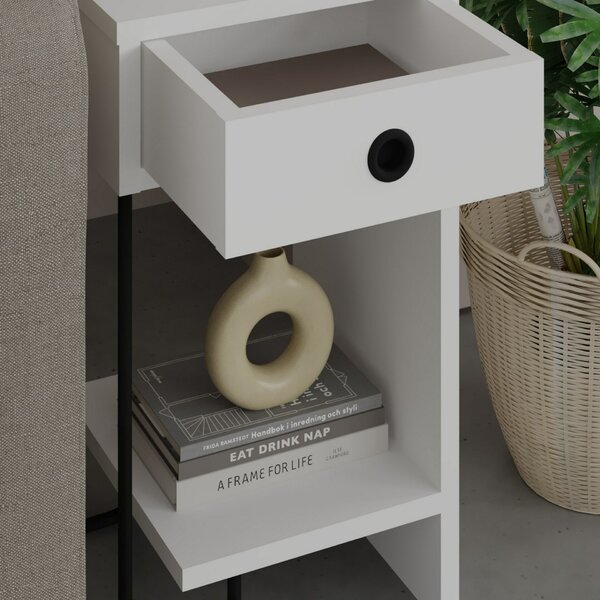 Hanah Home Nightstand White Sirius Right - White