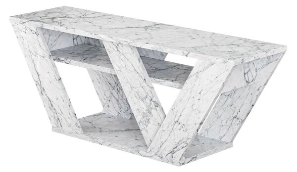 Hanah Home TV Stand Carrara Marble Pipralla - Carrara Marble