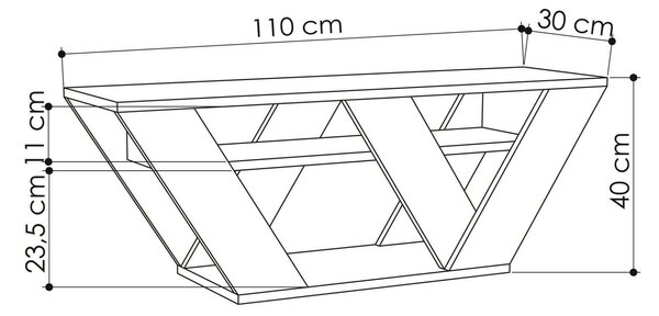 Hanah Home TV Stand Carrara Marble Pipralla - Carrara Marble