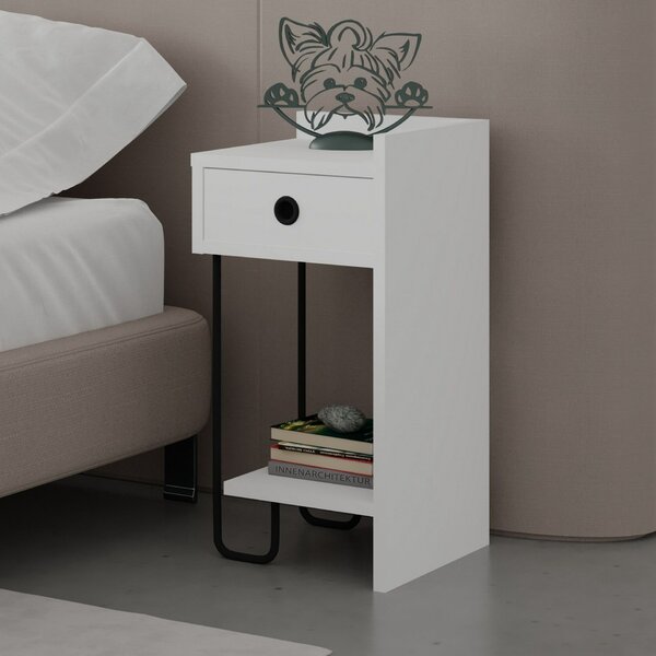 Hanah Home Nightstand White Sirius Right - White