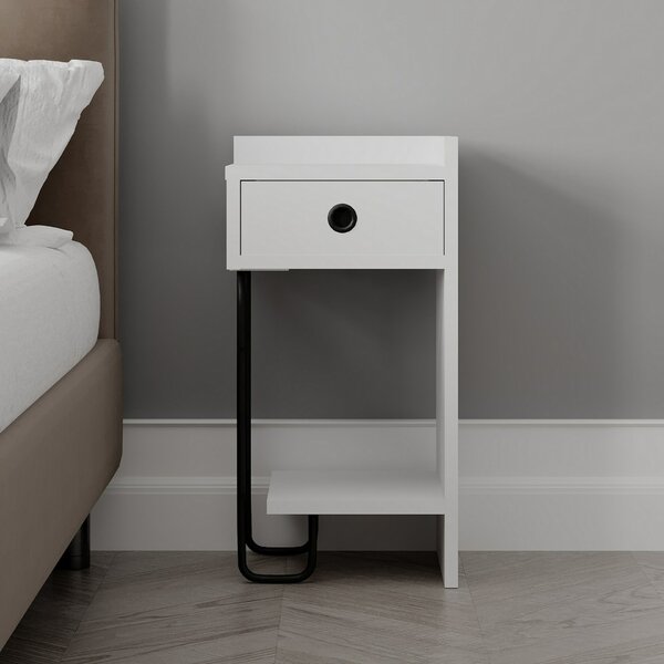 Hanah Home Nightstand White Sirius Right - White