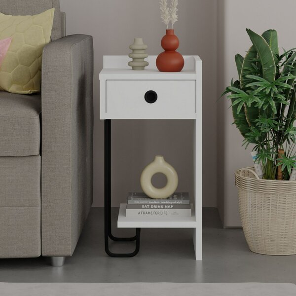 Hanah Home Nightstand White Sirius Right - White