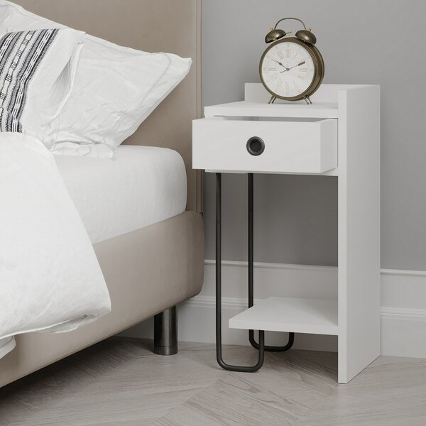 Hanah Home Nightstand White Sirius Right - White
