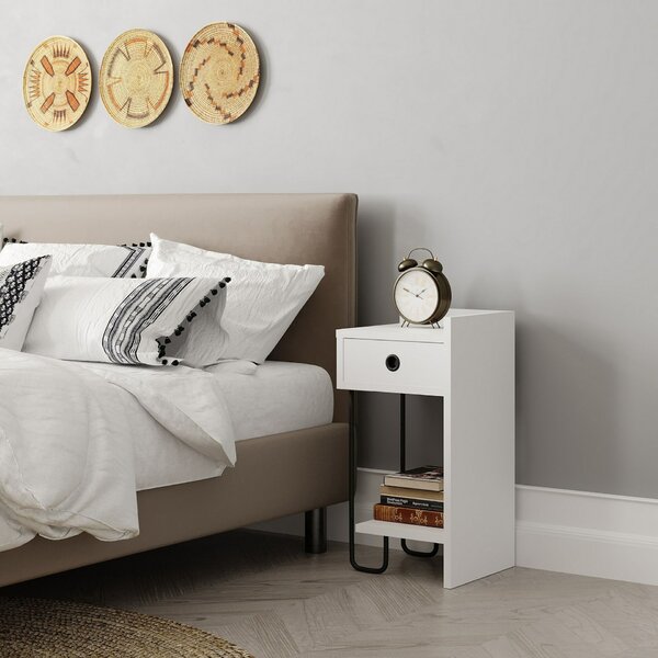 Hanah Home Nightstand White Sirius Right - White