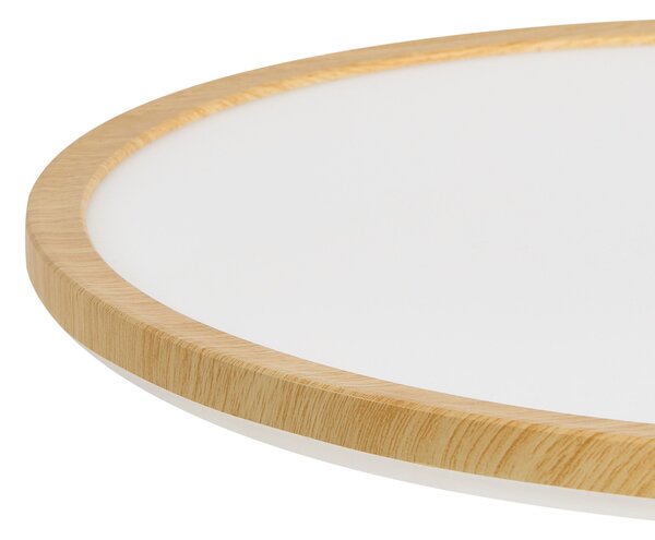 LED mennyezeti lámpa VELORA Távirányítóval Dimmer funkcióval Világosbarna