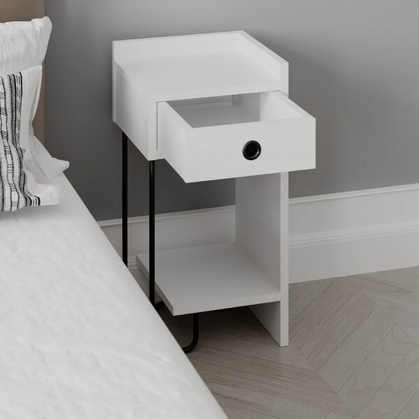 Hanah Home Nightstand White Sirius Right - White