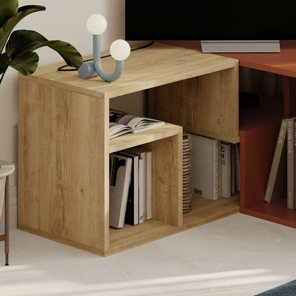 Hanah Home TV Stand Sapphire Oak Cinnamon Glis - Sapphire Oak, Cinnamon