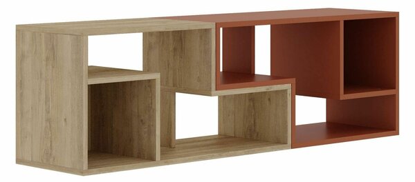 Hanah Home TV Stand Sapphire Oak Cinnamon Glis - Sapphire Oak, Cinnamon