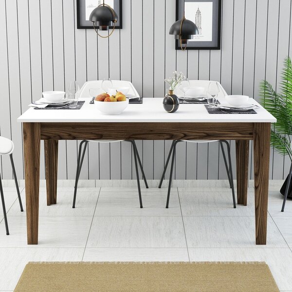 Hanah Home Étkezőasztal Diófehér Milan 514 - Dió, Fehér