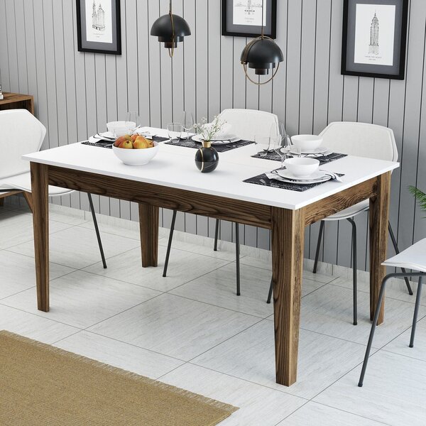 Hanah Home Étkezőasztal Diófehér Milan 514 - Dió, Fehér