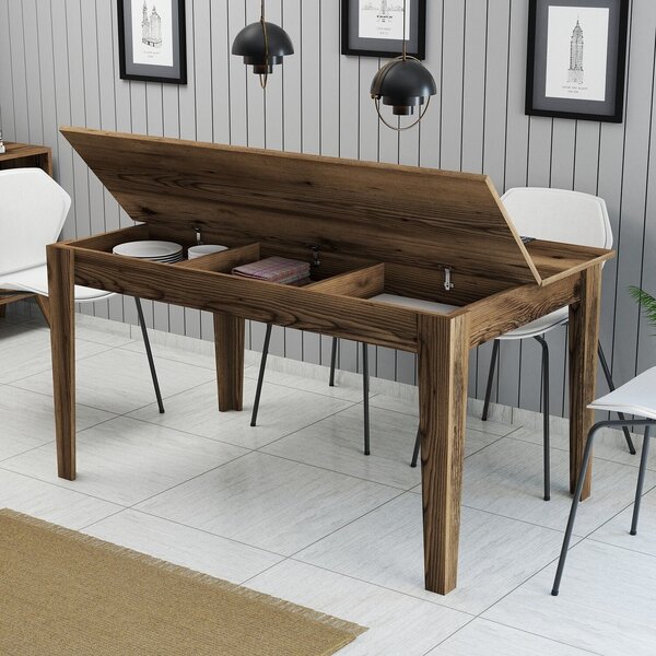 Hanah Home Dining Table Walnut Milan 516 - Walnut