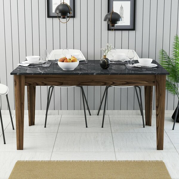 Hanah Home étkezőasztal Milan 518 - dió, fekete