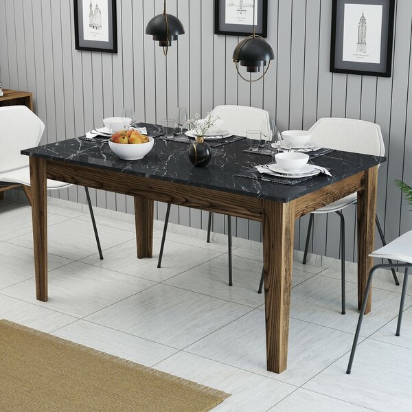 Hanah Home étkezőasztal Milan 518 - dió, fekete