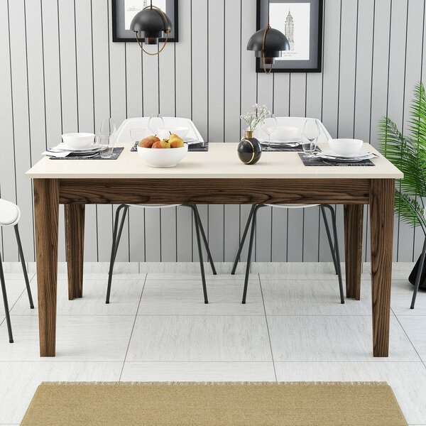 Hanah Home Milan 517 étkezőasztal - diófa, krém