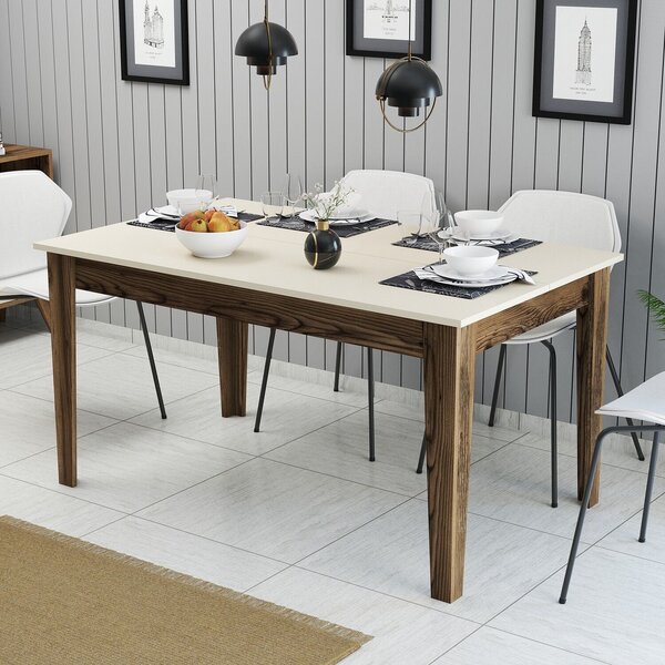 Hanah Home Milan 517 étkezőasztal - diófa, krém