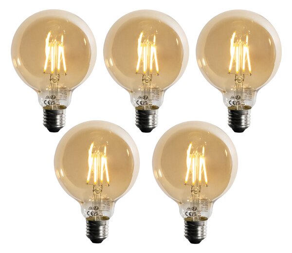 5 db E27 Dimmelhető LED izzó G95 5W 450lm 2700K