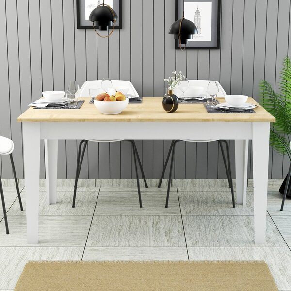 Hanah Home Dining Table White Oak Milan 896 - White, Oak