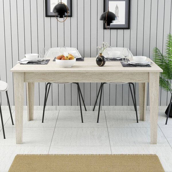 Hanah Home Dining Table Travertine Milan 897 - Travertine