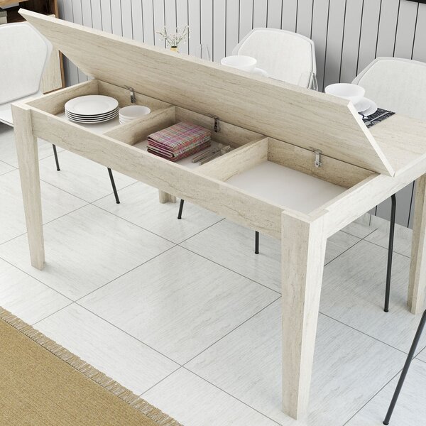 Hanah Home Dining Table Travertine Milan 897 - Travertine