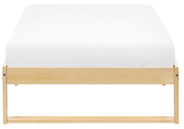 Fejtámla nélküli ágy Fenyő TALAIRAN 90 x 200 cm Világosbarna