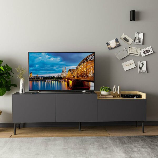 Hanah Home TV Stand Anthracite Mia - Anthracite