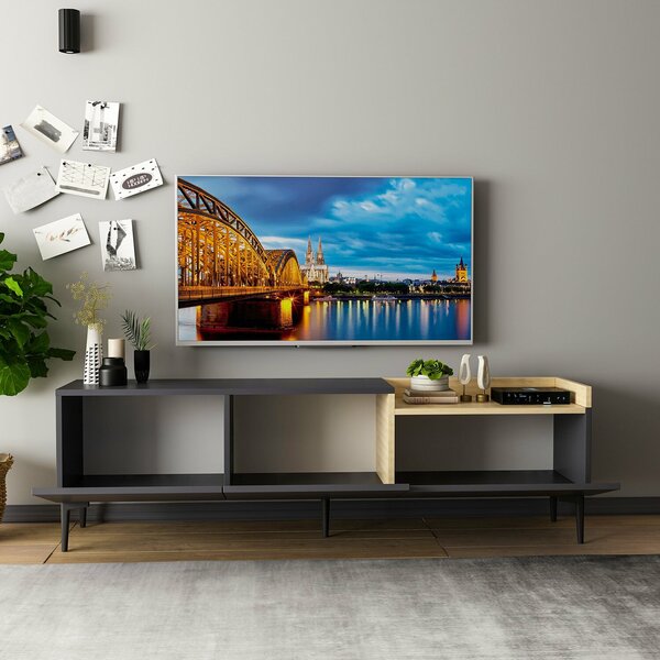 Hanah Home TV Stand Anthracite Mia - Anthracite