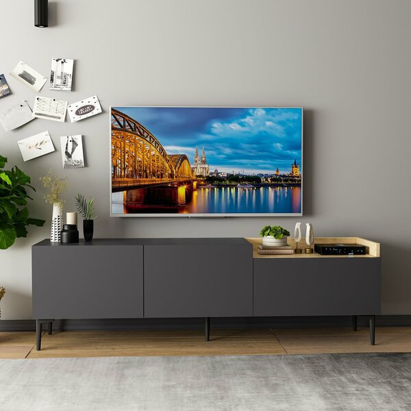 Hanah Home TV Stand Anthracite Mia - Anthracite