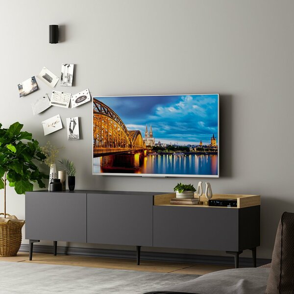 Hanah Home TV Stand Anthracite Mia - Anthracite