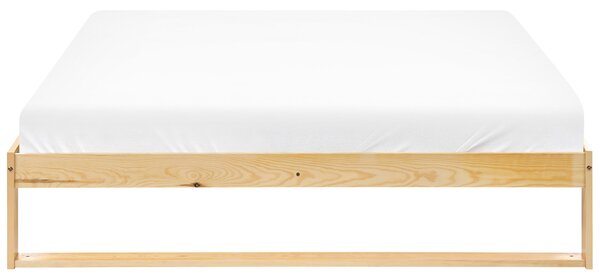 Fejtámla nélküli ágy Fenyő TALAIRAN 140 x 200 cm Világosbarna