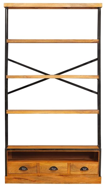 VidaXL 5-Szintes Könyvespolc Természetes 100 x 30 x 180 cm