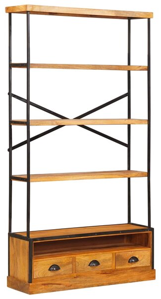 VidaXL 5-Szintes Könyvespolc Természetes 100 x 30 x 180 cm