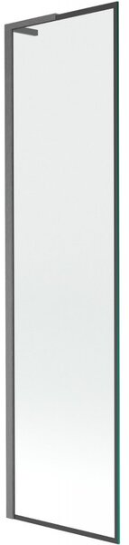 Mexen Next L, 1 szárnyas kádparaván 50 x 150 cm, 6mm átlátszó üveg-fekete mintás, grafit profil, 895-050-000-03-70-66