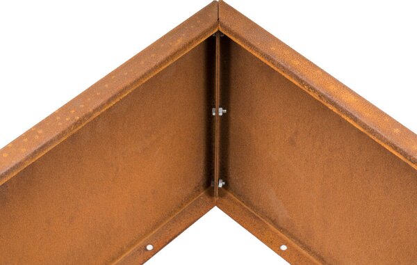 G21 Corten magaságyás, 70 × 32 × 70 cm