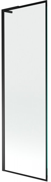Mexen Next L, 1 szárnyú kádparaván 60 x 150 cm, 6mm átlátszó üveg-fekete mintás, fekete profil, 895-060-000-03-70-70