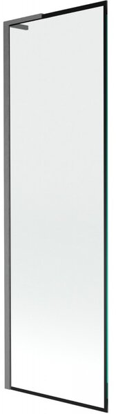 Mexen Next L, 1 szárnyas kádparaván 60 x 150 cm, 6mm átlátszó üveg-fekete mintás, grafit profil, 895-060-000-03-70-66
