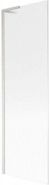Mexen Next L, 1 szárnyú kádparaván 60 x 150 cm, 6 mm-es üveg bordás mintával, 6 mm-es átlátszó üveg, csiszolt acél profil, 895-060-000-03-09-97