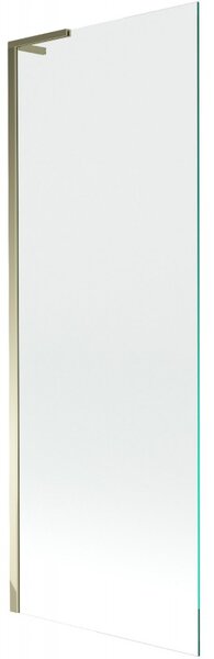 Mexen Next L, 1 szárnyú kádparaván 70 x 150 cm, 6 mm átlátszó üveg, arany fényes profil, 895-070-000-03-00-50