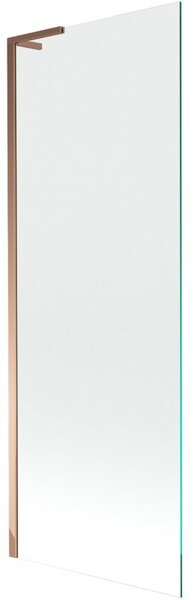 Mexen Next L, 1 szárnyú kádparaván 70 x 150 cm, 6mm átlátszó üveg, rózsa arany profil, 895-070-000-03-00-60