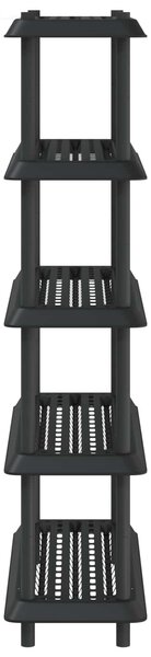 VidaXL Polc egység 5 szint 100 x 40 x 177 cm PP Antracitszürke