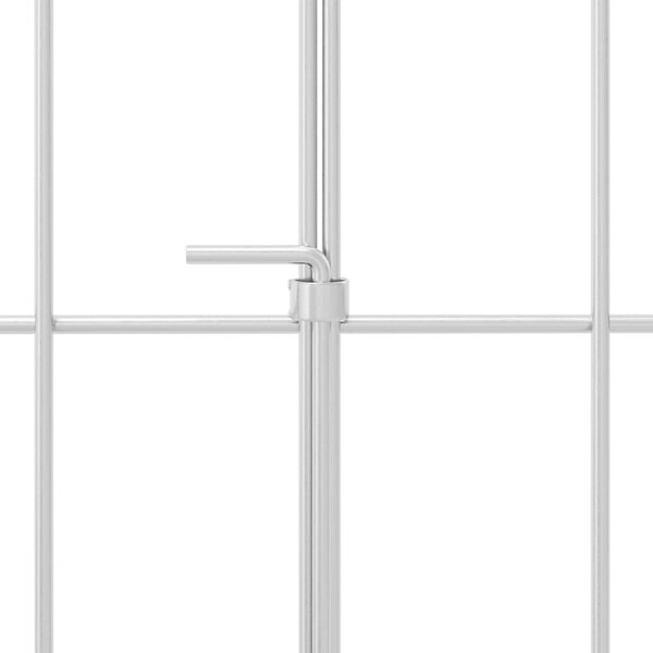 VidaXL Kerti kerítés karókkal 24 db 115 x 30 cm Horganyzott Acél Ezüst