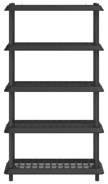 VidaXL Polc egység 5 szint 100 x 40 x 177 cm PP Antracitszürke
