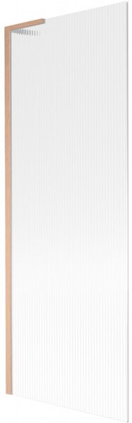 Mexen Next L, 1 szárnyú kádparaván 70 x 150 cm, 6 mm-es üveg bordás mintával, rézprofil, 895-070-000-03-09-65