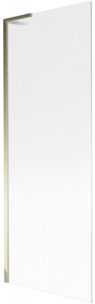 Mexen Next L, 1 szárnyú kádparaván 70 x 150 cm, 6 mm-es üveg bordás mintával, arany fényes profil, 895-070-000-03-09-50